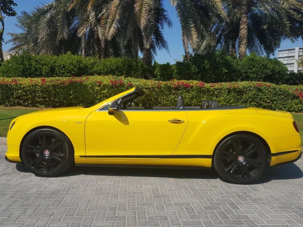  Yellow Bentley Continental GTC Photo 2